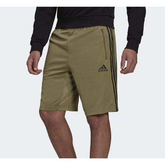 NWOT Adidas Men's XL Olive Green Athletic Shorts Polyester - Picture 1 of 7